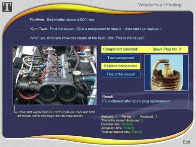 Interactive fault finding example