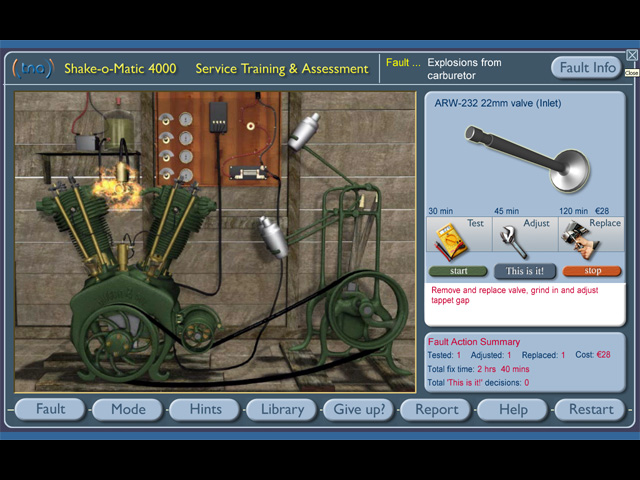 Shake-O-Matic cocktail mixer fault-finding challenge (click image to enlarge)