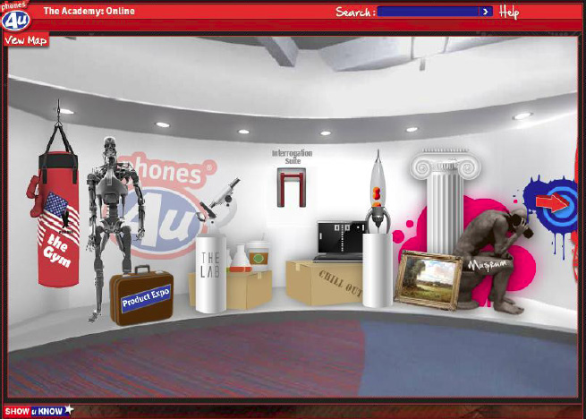 Phones 4u Set of objects to select themed rooms to visit (click image to enlarge)