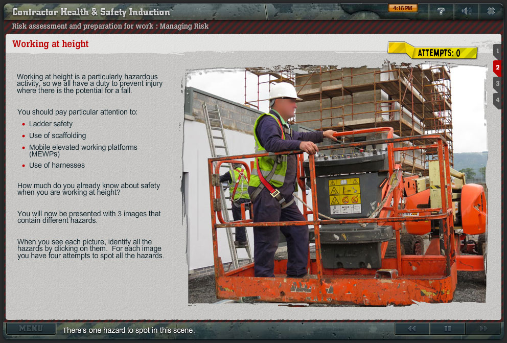 Contractors' Health & Safety Induction (click image to enlarge)