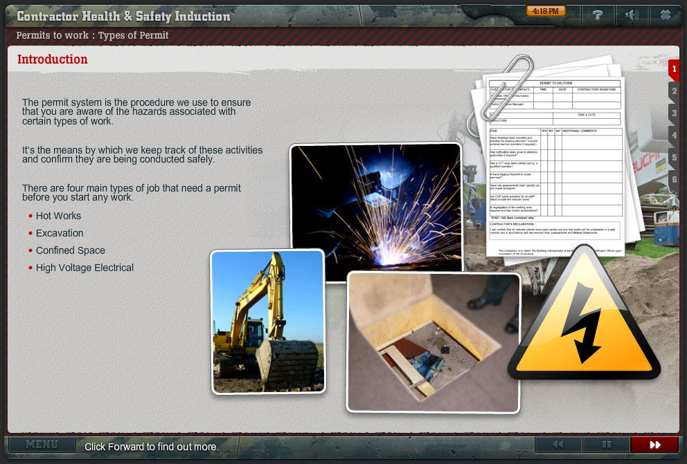Amey Built Environment Contractors' Health & Safety Induction (click image to enlarge)